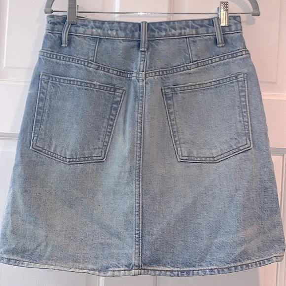 Helmut Lang Denim Mini Skirt Size 28 Medium Blue Wash - Picture 4 of 13